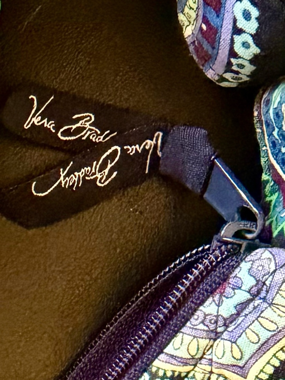 Vera Bradley Windsor Retired Y2K Quilted Blue Paisley Crossbody Bag Vintage - Picture 5 of 5